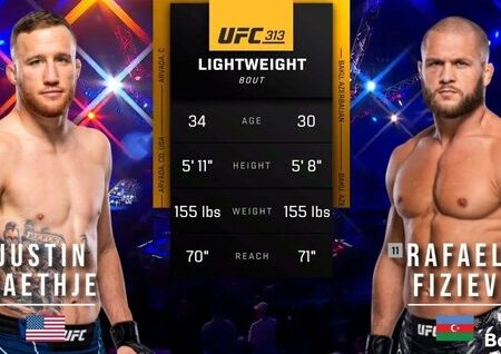 Джастин Гейджи: Физиев заслуживает похвалы за согласие на бой за 12 дней