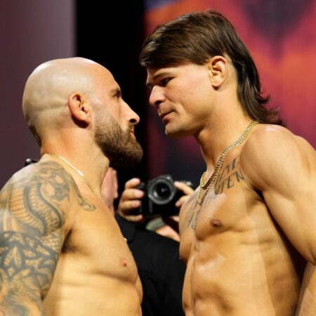 UFC 314: Су Мударджи против Митча Рапосо — Время начала, Расписание и Файткард