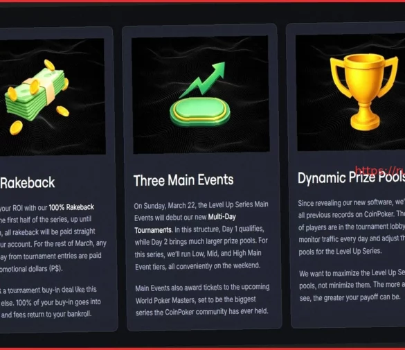 CoinPoker запускает серию Level Up: Бесплатные покерные турниры и увеличенные призовые в марте 2026 года