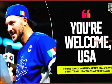 ‘You’re Welcome, USA,’ Vinnie Pasquantino Jokes About WBC Bracket After Italy’s Win vs. Mexico