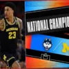 Финал NCAA среди мужчин 2026: Connecticut Huskies против Michigan Wolverines