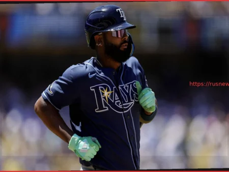 Rays’ Junior Caminero Wears Custom Cleats With Portrait of Him, Daughter for Father’s Day in Photo