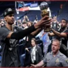 Логотипы Кубка Ларри О’Брайена «Никс» и «Сперс» появились на новом фото перед Финалом НБА 2026